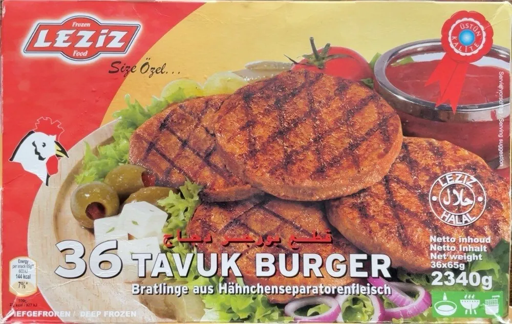 Tavuk Burger, 36 Bratlinge Aus Hähnchenseparatoren. ..