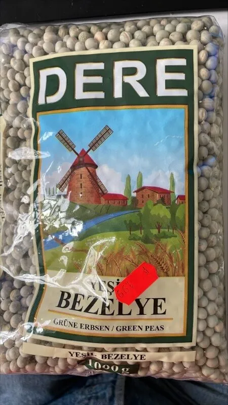 Grüne Erbsen, getrocknet