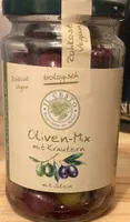 Oliven-Mix mit Kräutern, mit Stein