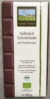 Chocolat bio au lait avec graine de chanvre