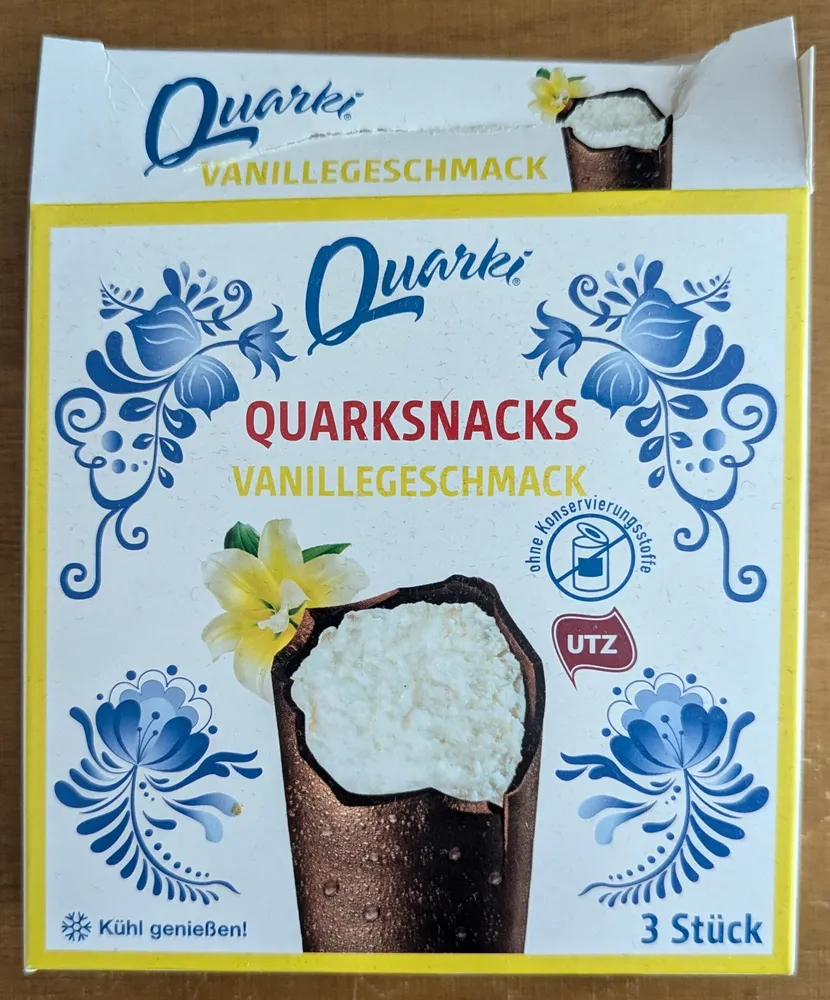 Quarksnacks Vanillegeschmack 3er-Pack