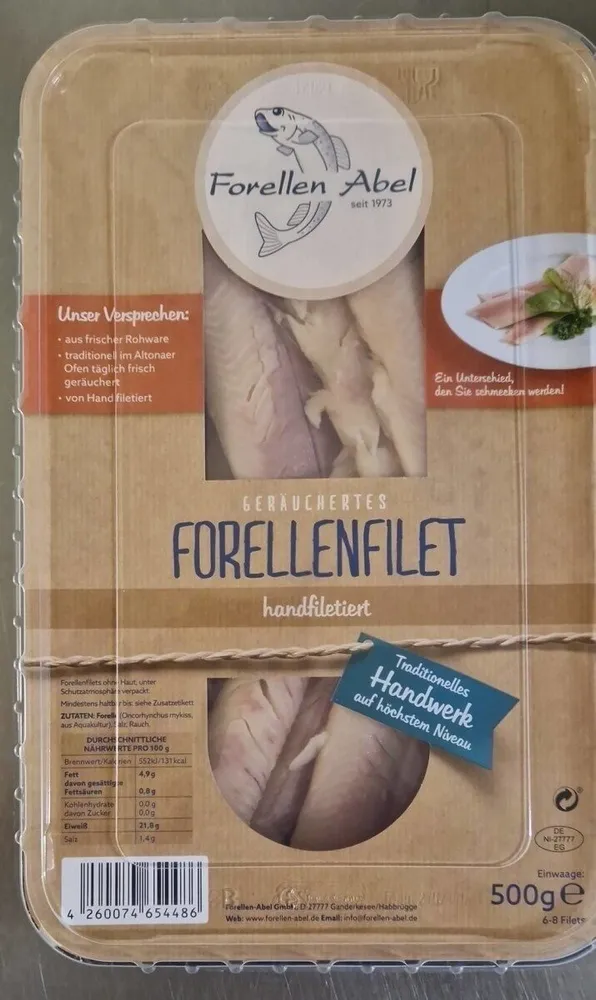 Geräuchertes Forellenfilet