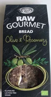 Raw gourmet bread olive & rosemary
