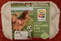 6 frische Freiland-Eier