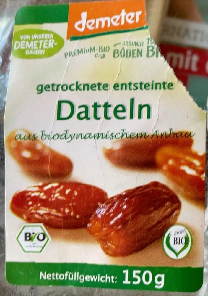 Getrocknete entsteinte Datteln