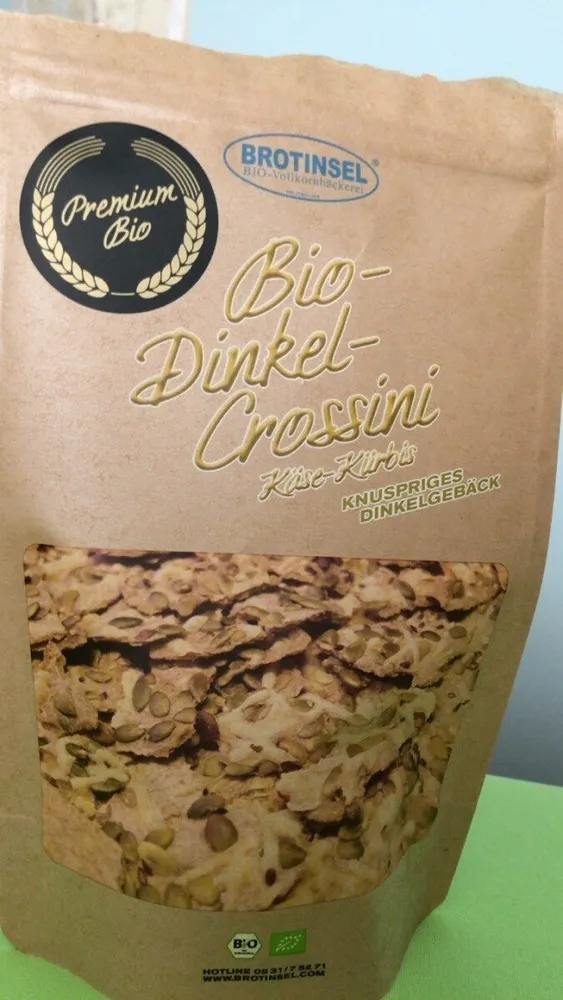 Bio-Dinkel-Crossini Käse-Kürbis