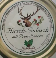 Hirsch-Gulasch mit Preiselbeeren