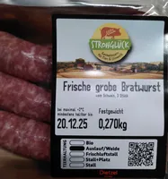 Frische grobe Bratwurst
