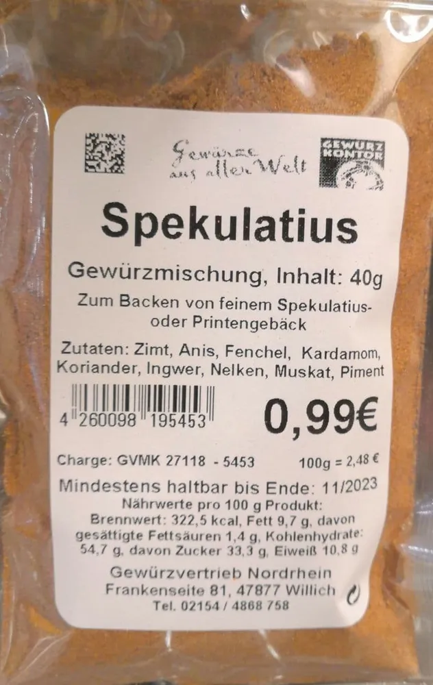 Gewürzkontor Spekulatius
