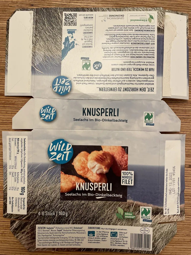KNUSPERLI Seelachs im Bio-Dinkelbackteig
