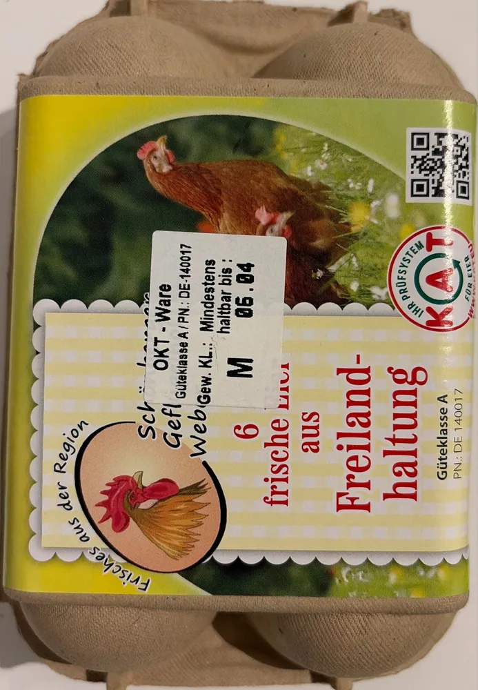frische Eier aus Freilandhaltung