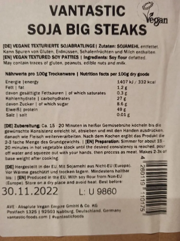 Big Soja steaks