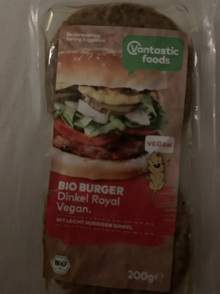 BIO BURGER Dinkel Royal Vegan.
