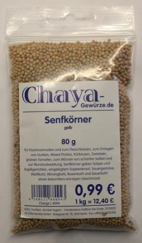 Senfkörner, gelb