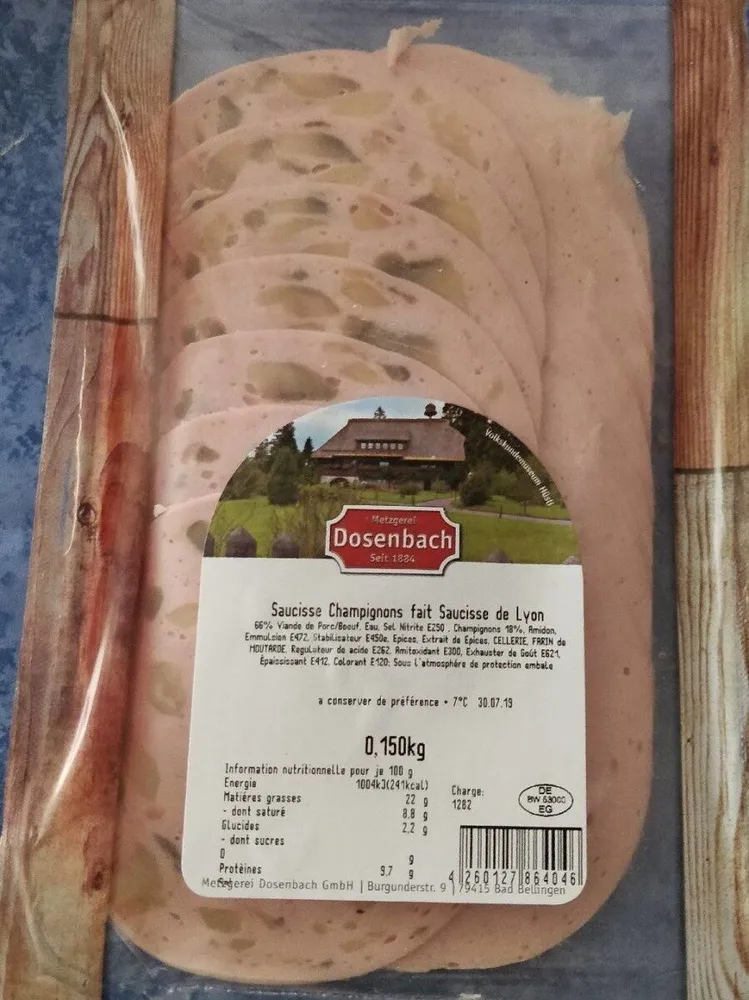 Saucisse champignon fait saucisse de Lyon