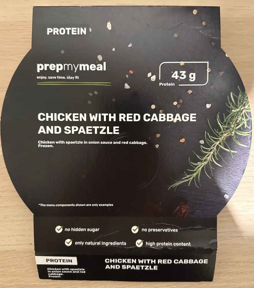 Chicken And Spätzle With Red Cabbage