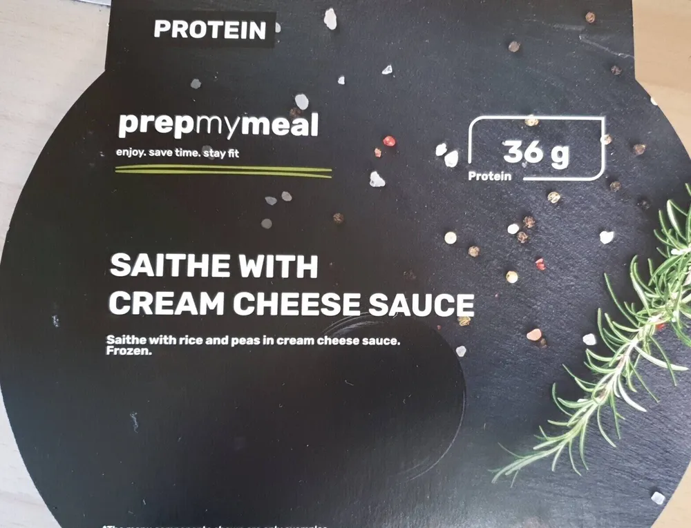 Saithe with cream cheese sauce