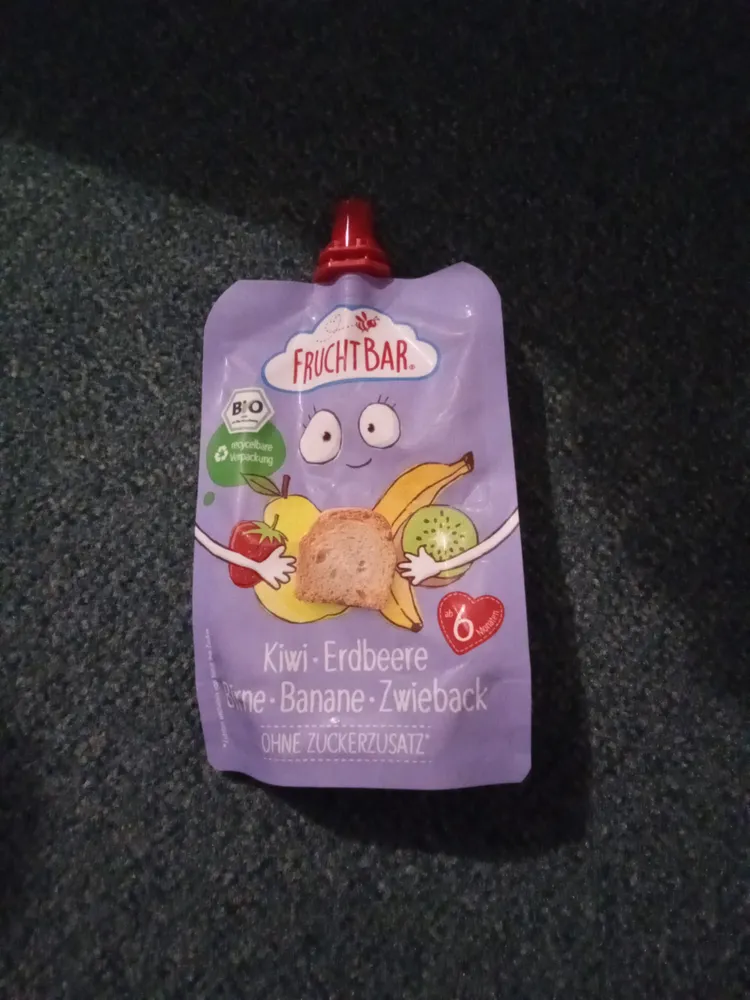 Kiwi-Erdbeere Birne-Banane-Zwieback