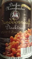 Sanddornsaft Direktsaft 100% Fruchtgehalt