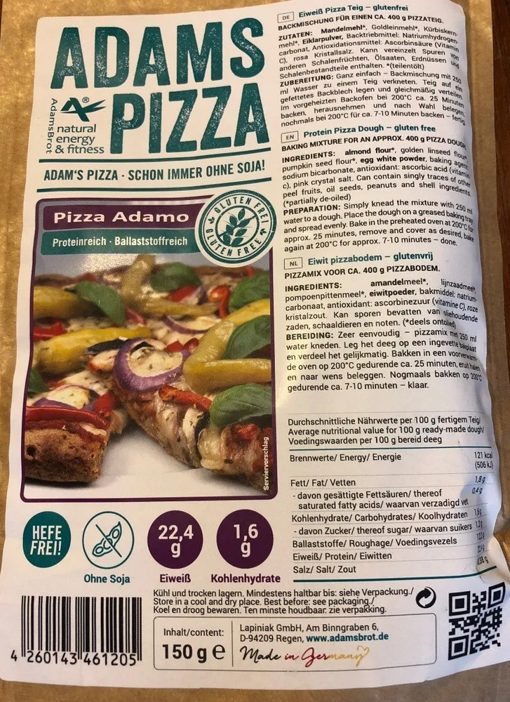 Protein Pizza Dough - gluten free