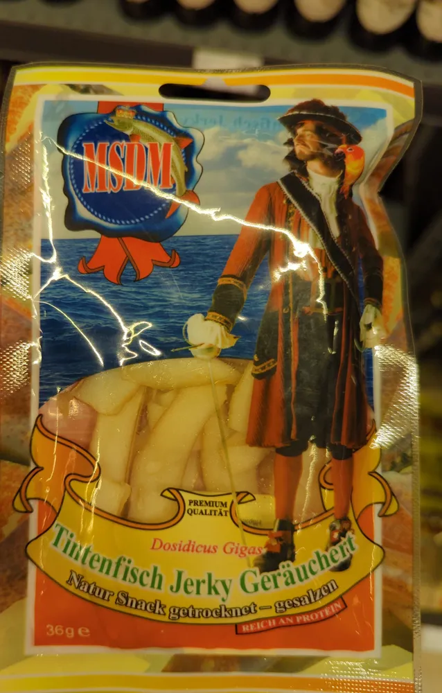 Tintenfisch Jerky Geräuchert