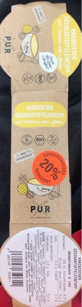 Karibischer Süßkartoffeleintopf