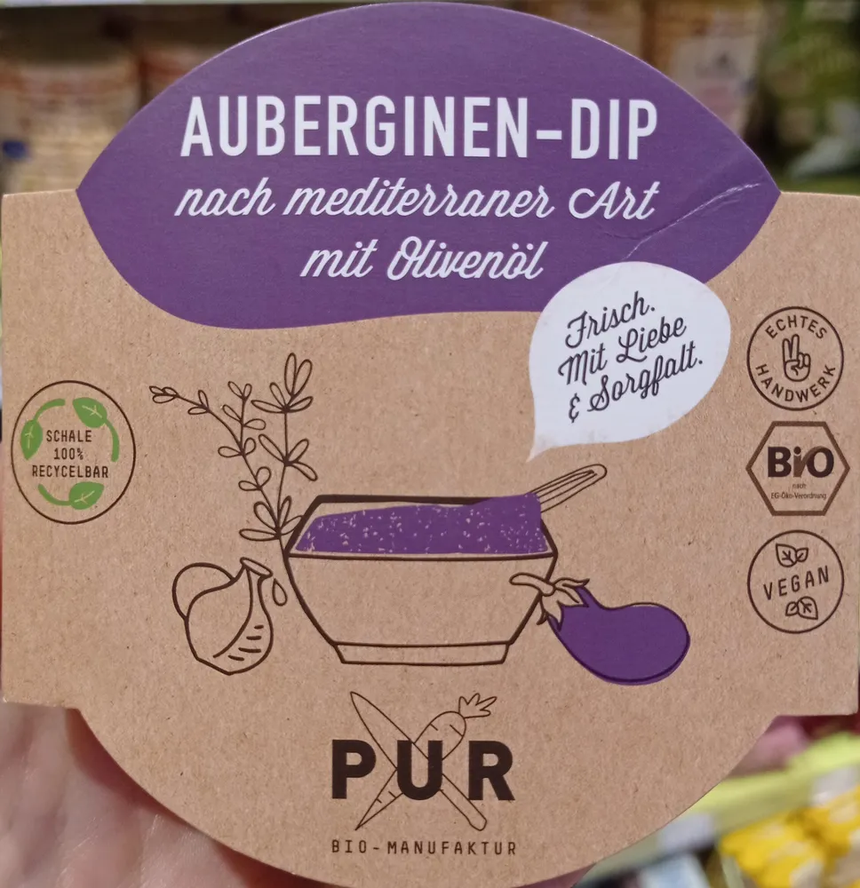 AUBERGINEN-DIP nach mediterraner Art mit Olivenöl