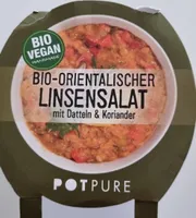 Bio-orientalischer Linsensalat mit Datteln und Koriander