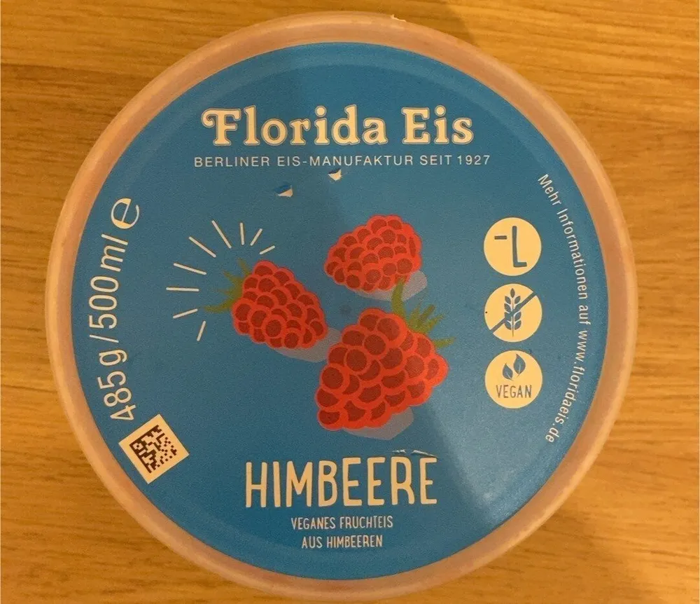 Himbeere veganes Fruchteis