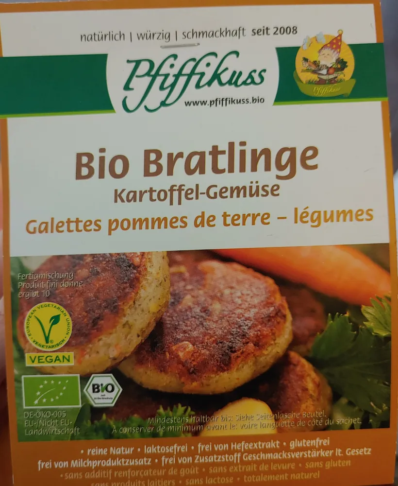 Bio Bratlinge Kartoffel-Gemüse