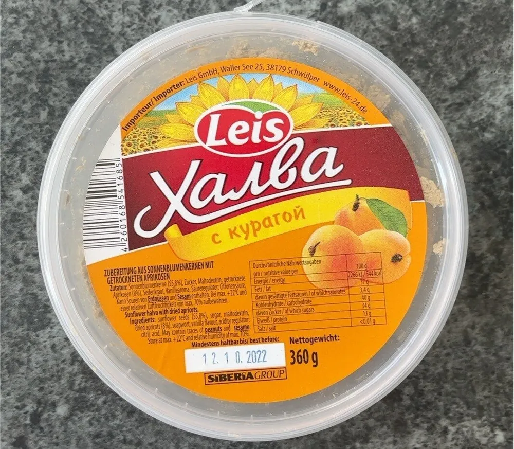 Halva mit getockneten Aprikosen