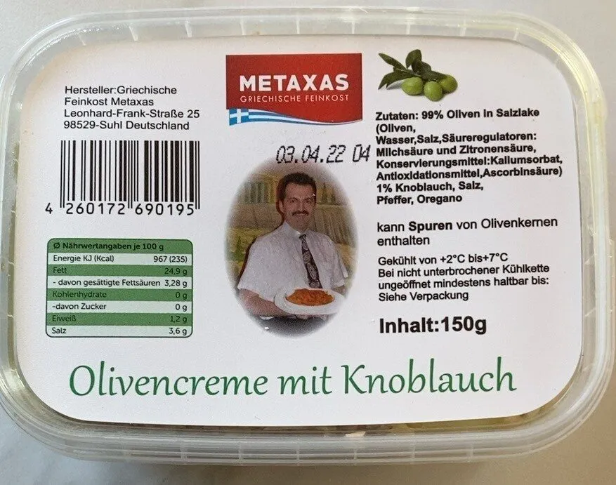 Olivencreme mit Knoblauch