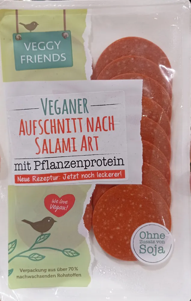 Veganer Aufschnitt nach Salami-Art