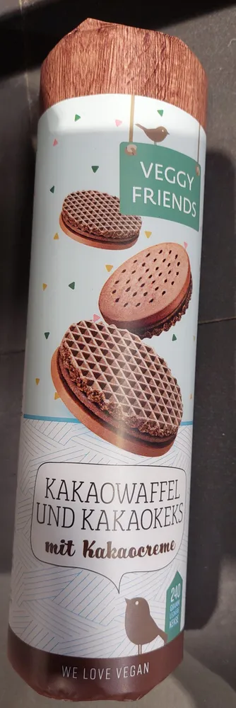 Kakaowaffel und Kakaokeks mit Kakaocreme