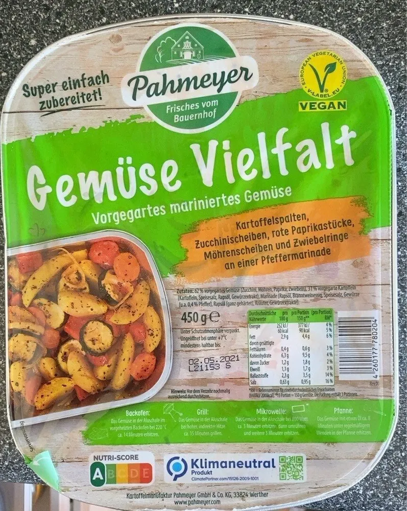 Gemüse Vielfalt -vorgegartes mariniertes Gemüse