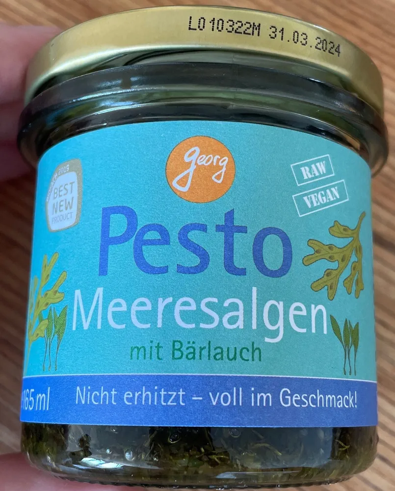 meeresalgen mit bärlauch pesto