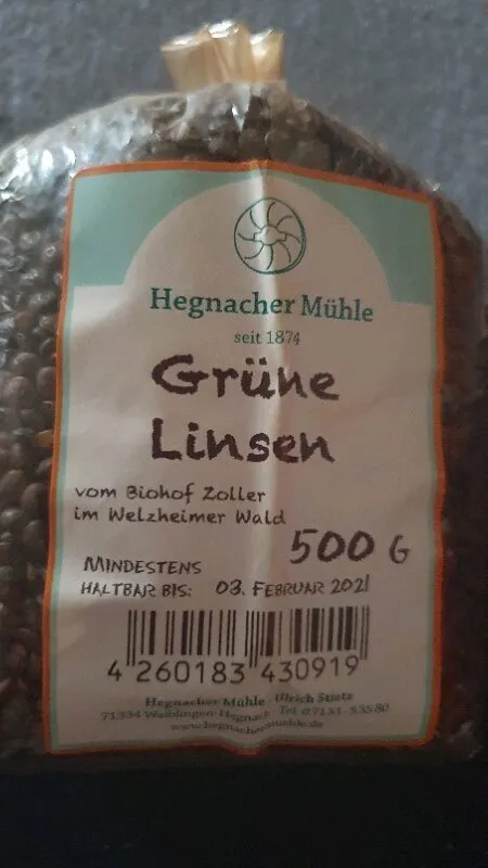 Grüne Linsen
