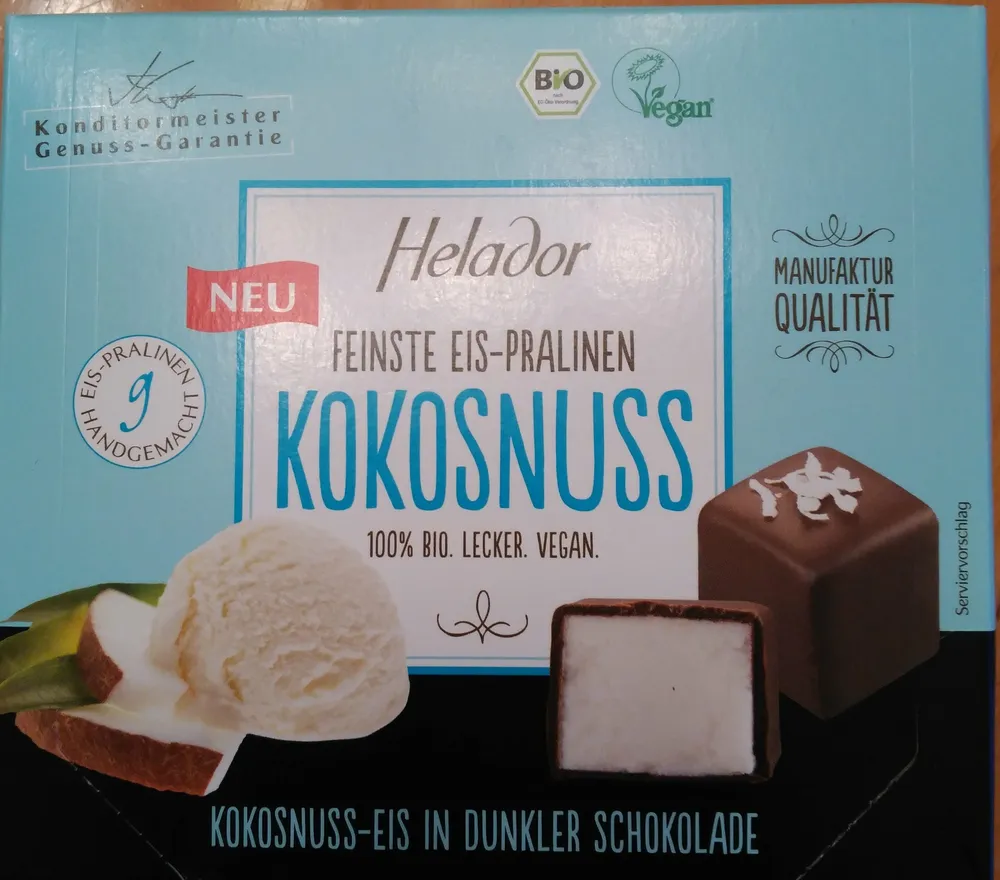 Feinste Eis-Pralinen Kokosnuss