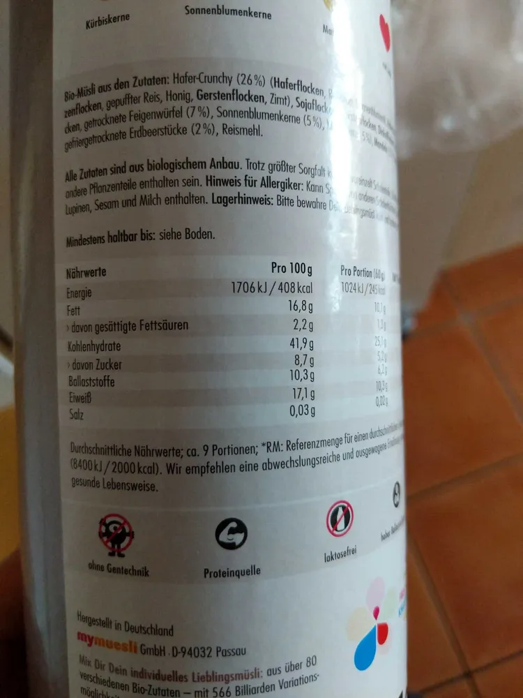 Mymuesli Bio Fit For Fun Best Protein Müsli