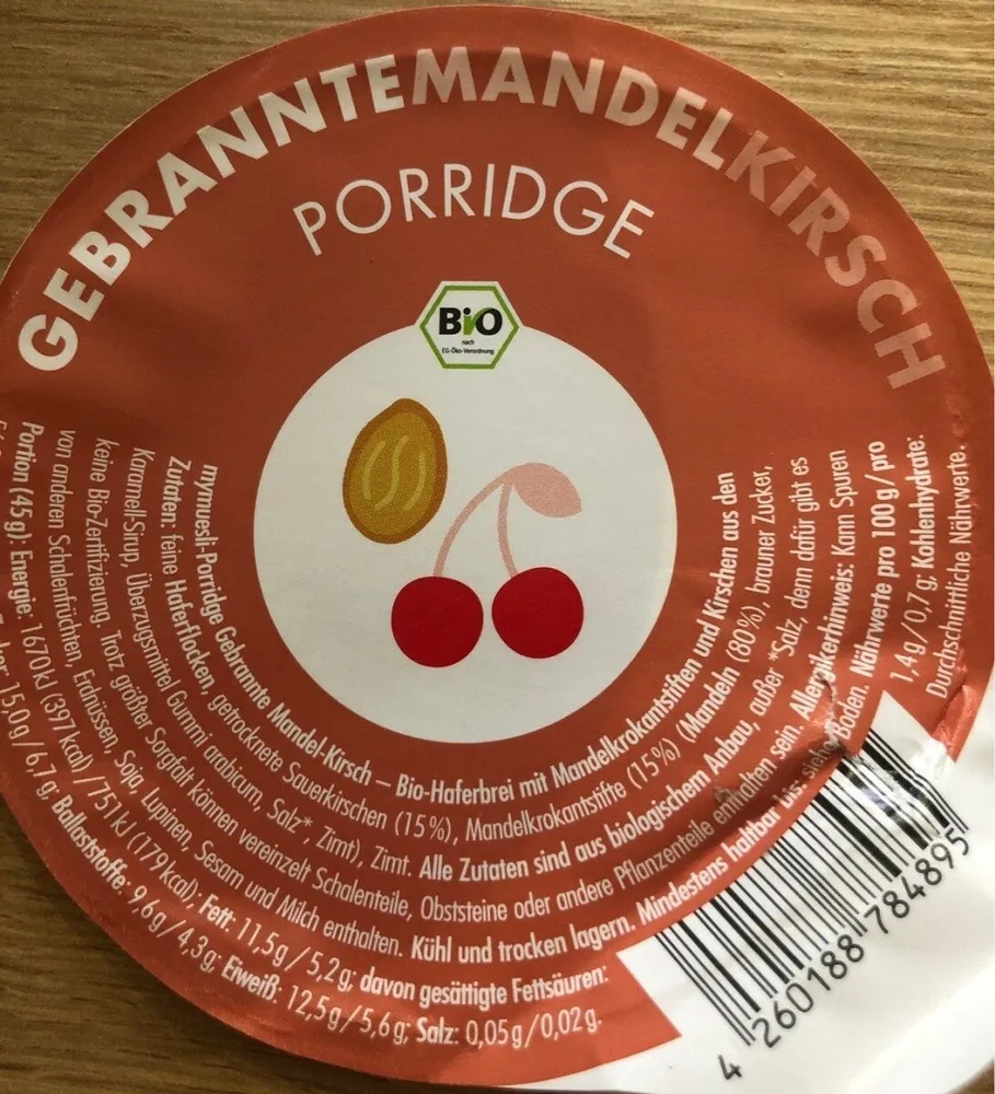 Gebrannte mandel kirsch