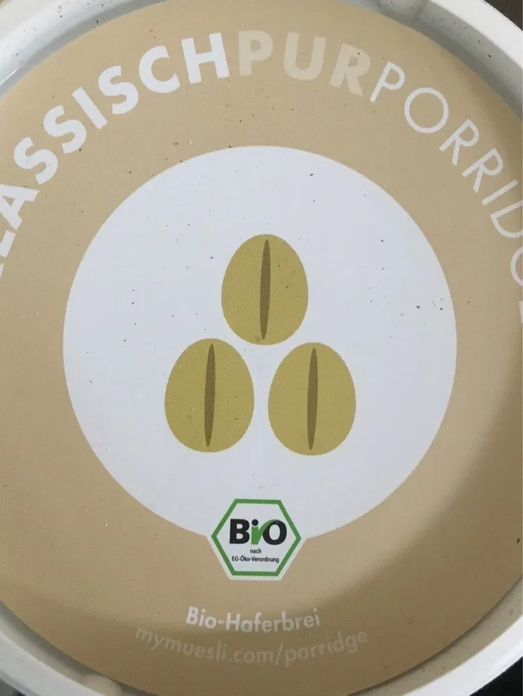 Klassisch PUR Porridge Bio-Haferbrei