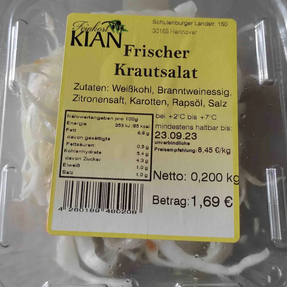 Frischer Krautsalat