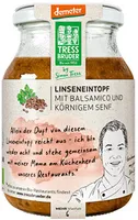 Linseneintopf mit Balsamico und körnigem Senf