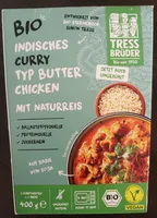 Indisches Curry Typ Butter Chicken mit Naturreis