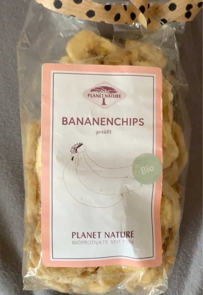 Bananenchips gesüßt