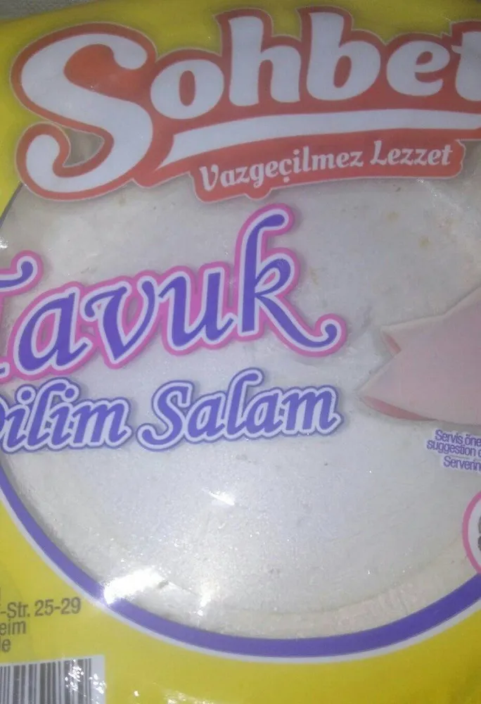 Sohbet tavuk dilim Salam