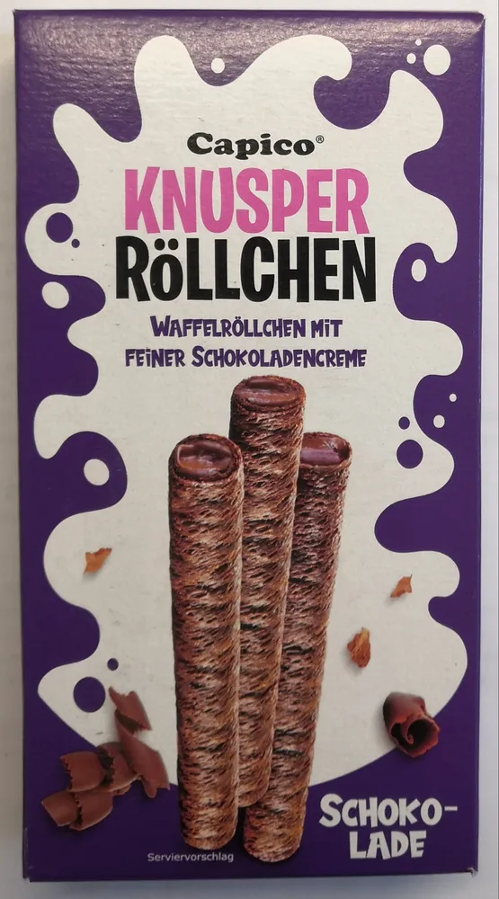 Knusperröllchen Schokolade