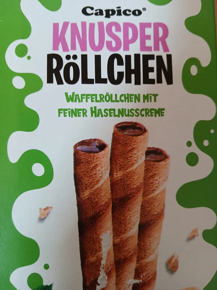 Knusperröllchen Haselnuss
