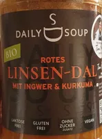 Rotes Linsen-Dal mit Ingwer und Kurkuma