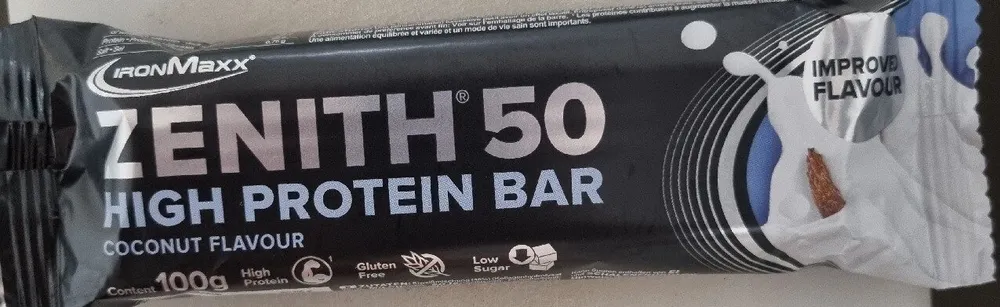 ZENITH 50 HIGH PROTEIN BAR COCONUT FLAVOUR